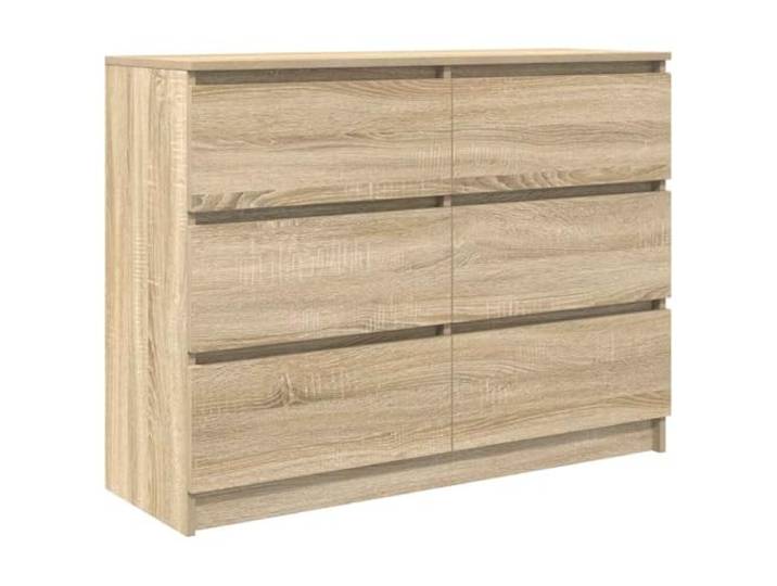 HEFZGDB Langlebiges Sideboard Sonoma-Eiche 100x35x76 cm aus Holzwerkstoff mit minimalistischem Stil für viel Stauraum, pflegeleicht Dank glatter Oberfläche und vielseitig für Küche