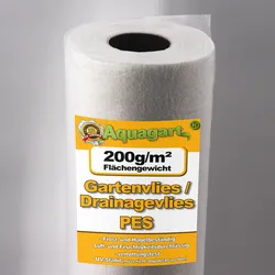 47,5m2 Geotextilvlies Gartenvlies Unkrautvlies Drainagevlies 200g 1,9m