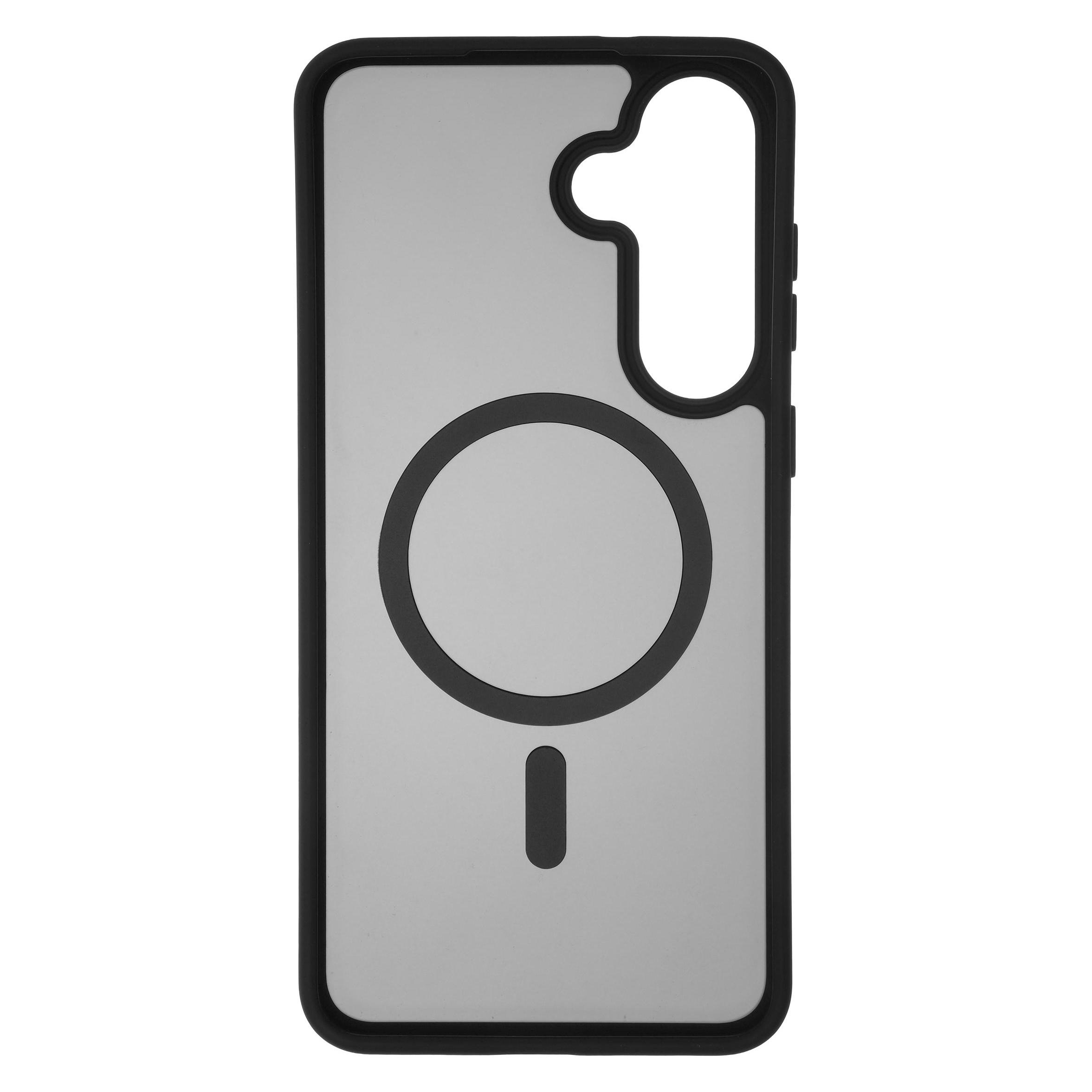 FoneKit MagSafe Compatible Soft Touch Case, Samsung Galaxy S25 FE, Black/Grey (Samsung Galaxy S25 FE) (6438148064884)