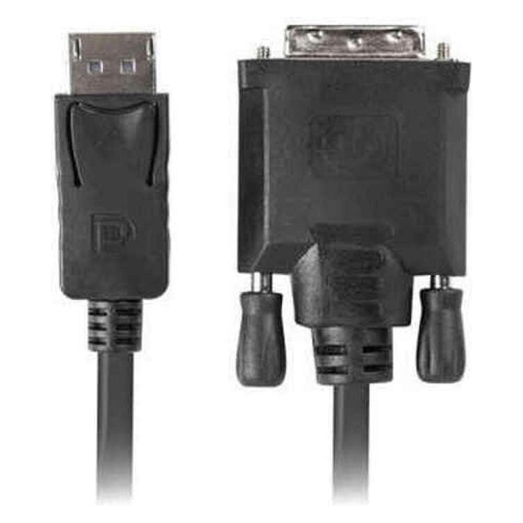 Lanberg CA-DPDV-10CU-0018-BK Videokabel-Adapter DispalyPort DVI-D 24+1 (1.80 m) (CA-DPDV-10CU-0018-BK)