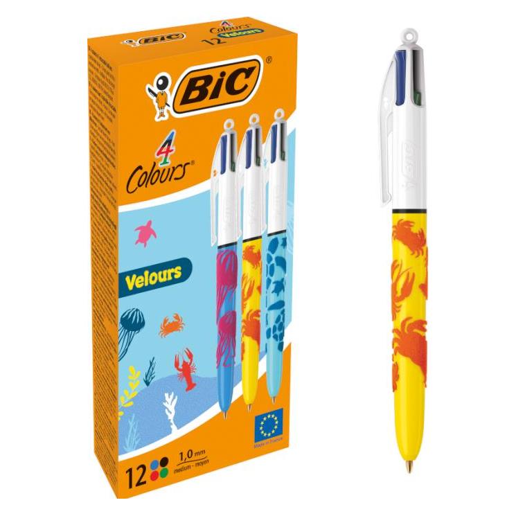 Bic Stift 4 Farben Veloursmischung (12x) (9672771)