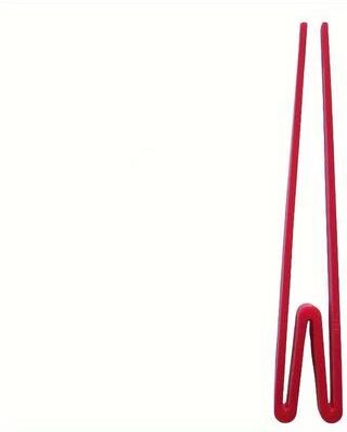Inspired Finds Easy Grip Training Chopsticks For Beginners Reusable Durable Plastic Chopstick Helper red