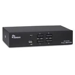 Inter-Tech AS-41HA HDMI Tastatur/Video/Maus (KVM)-Switch Schwarz