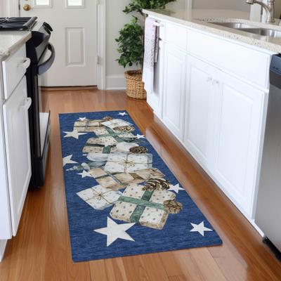 Addison Rugs Machine Washable Indoor/ Outdoor Christmas Present Chantille Rug