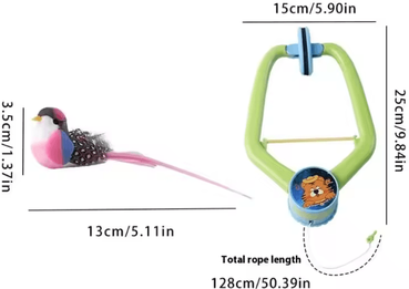 Inspire Curations Door Hanging Feather Chase Cat Toy Interactive Self Play Teaser a8