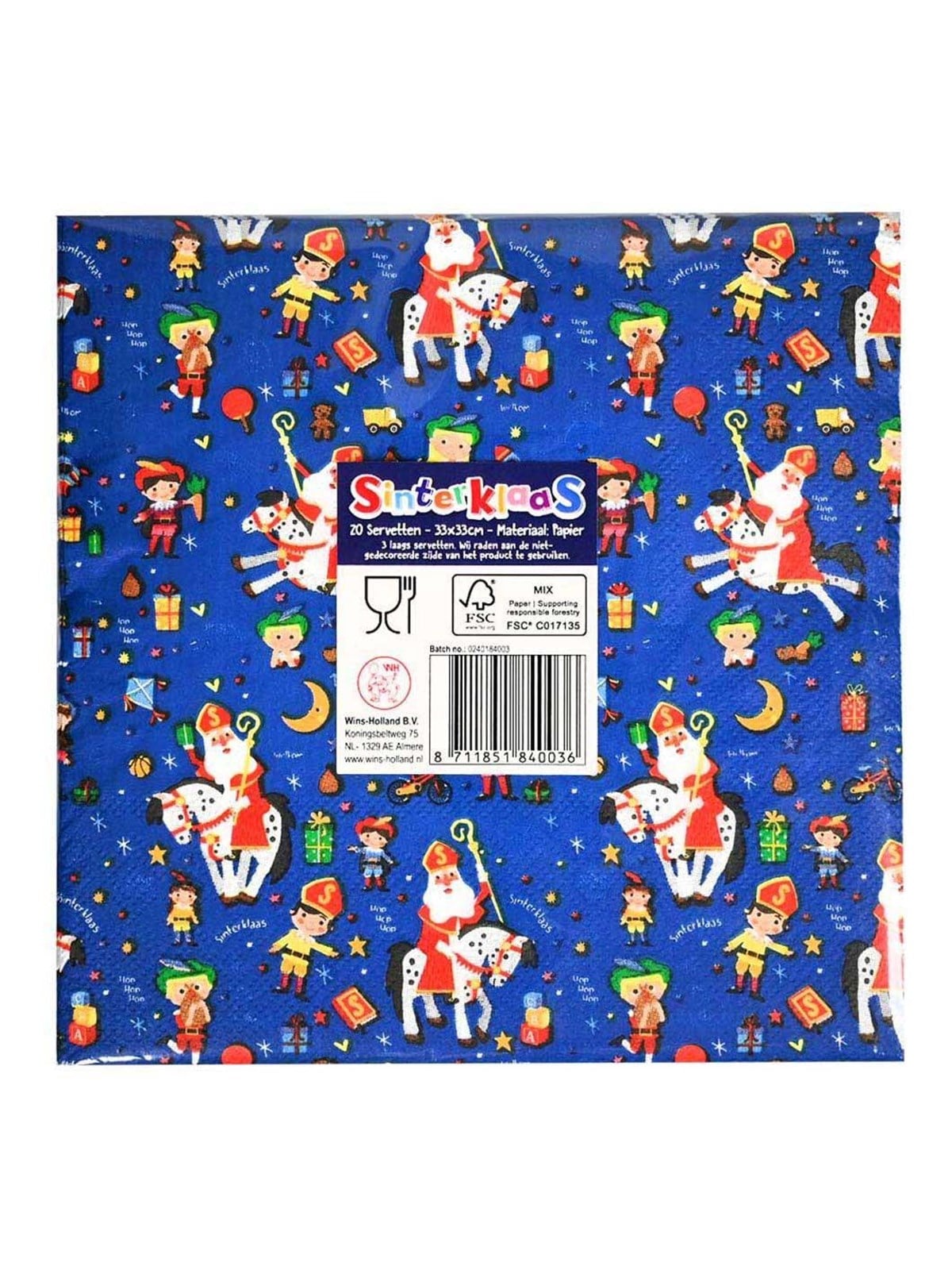 Wins Holland Napkins Sinterklaas party - 20 pcs.