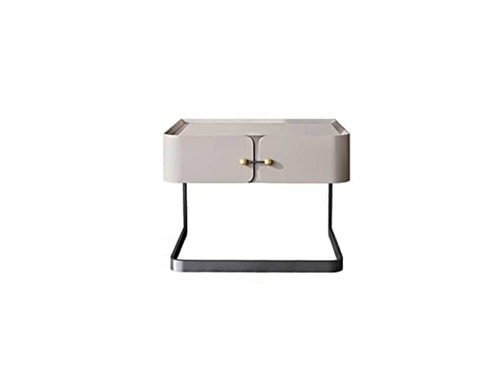 YCCHAH Bett mit Stauraum Moderne kreative Nachttisch Einfache Stil mit Schublade können aufbewahrt Werden. Seitentisch Square Bord-Tisch Metallrahmen Desktop