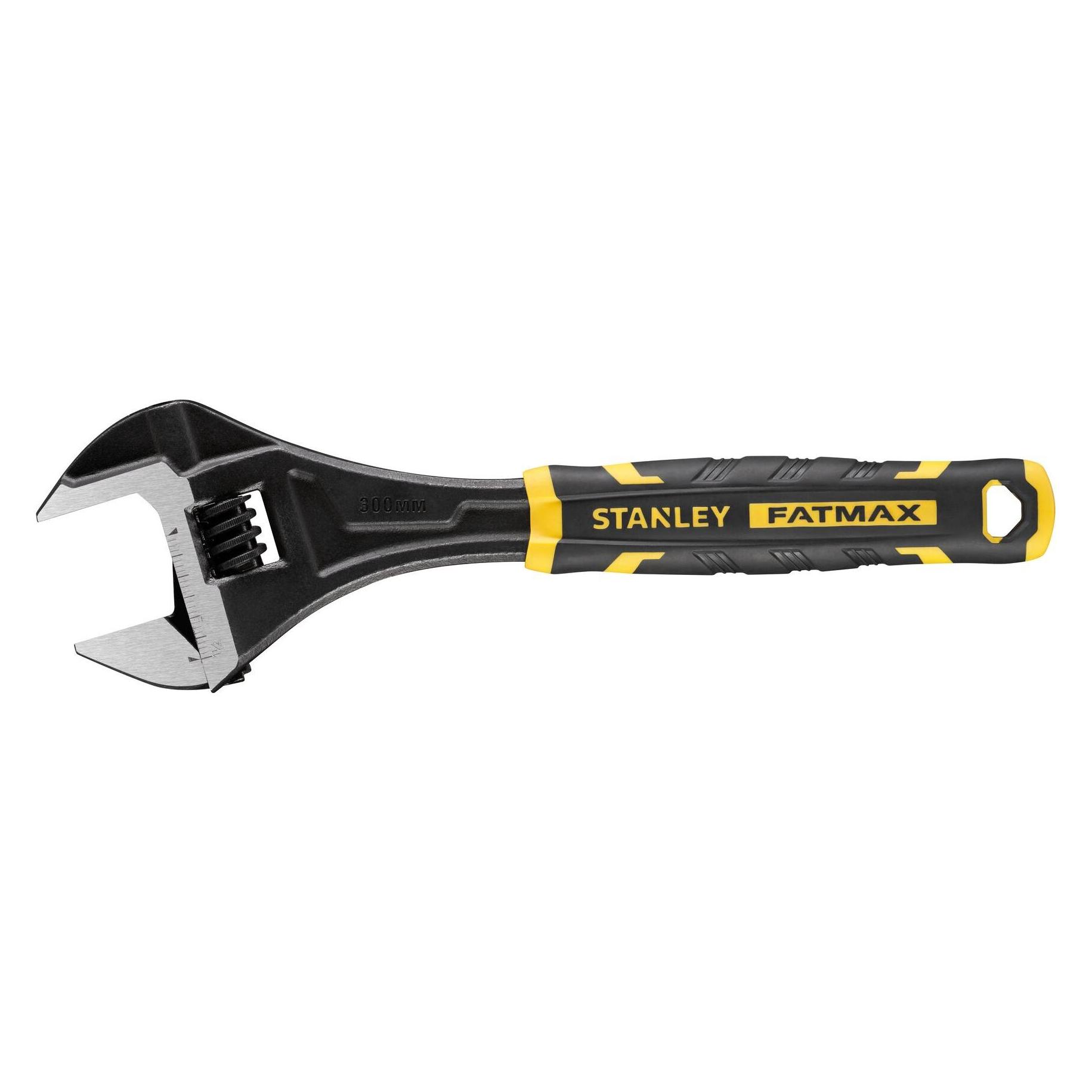 Stanley FATMAX Verstellbarer Rollgabelschlüssel 12 mit BiMaterial Griff für hohen Komfort und Kontrolle (300 mm) (FMHT13128-0)