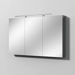 Sanipa Wandvorbau Spiegelschrank „Milla“ 1200 × 750 × 149 mm Anschlag links, links in Anthrazit (glanz), Anschlag links