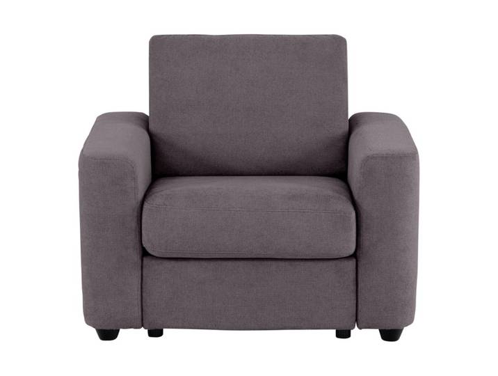 Fauteuil manchettes CURVE NICARAGUA tissu Crown marron