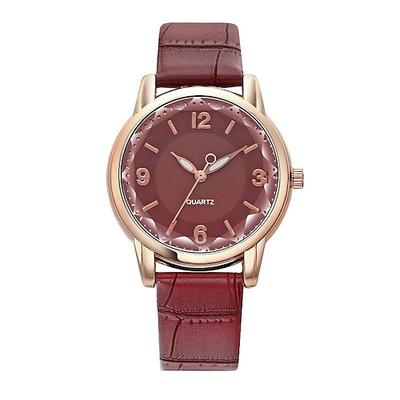 Einfache Quarz-Muttertagsgeschenk für Damen-Uhr Lederarmband luxuriöses Muttertagsgeschenk für Damen-Uhr kreative Studenten-Uhr weibliche Uhr