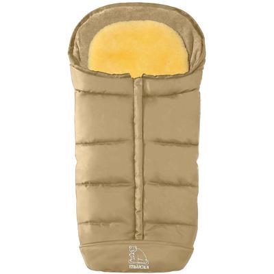 Fußsack HEITMANN FELLE "Eisbärchen - Komfort 2 in 1 Lammfell Winterfußsack - Premium Qualität", Kinder, beige, Polyester, Fußsäcke Fußsack, mit Lammfell-Einlage, für Kinderwagen und Buggy, waschbar
