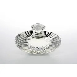 Muschelschale 12,0 x 12,0cm versilbert