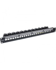 InLine Patchfeld 24-fach Keystone Leerblech Patchpanel 19" 1HE schwarz (76824P)