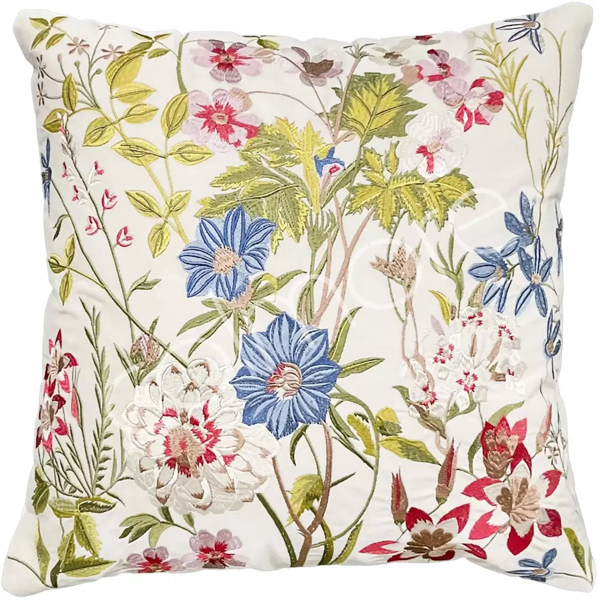 Colmore by Diga Living geborduurd bloemenkussen 50 x 50 cm