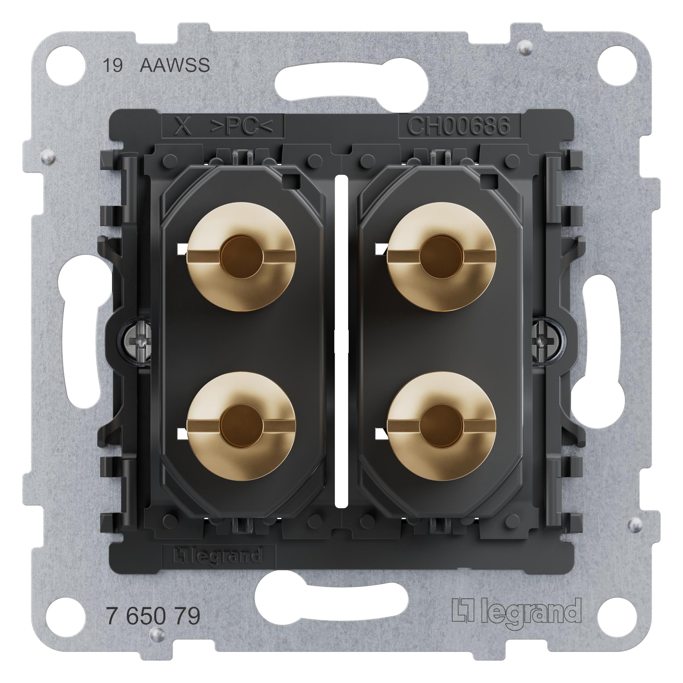 Legrand SEANO 2-fach Lautsprecher-Anschluss, Einsatz (B0D2D661NN)