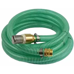 1"/25mm Saug- + Druckschlauch mit Saugkorb, Rückschlagventil + 1" AG Doppelnippel 4m