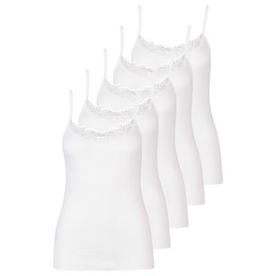 Achseltop NINA VON C. "5er Pack Trägerhemd Daily", Damen, Gr. 40, N-Gr, weiß, Obermaterial: 100% Baumwolle CO., Unterhemden