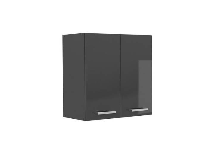 Vicco Hängeschrank R-Line Anthrazit Hochglanz 60 cm, Anthrazit, Anthrazit, Holzwerkstoff, 1 Fächer, Rechteckig, 60x60x31 cm, Küchen, Küchenmöbel, Küchenschränke, Küchenoberschränke