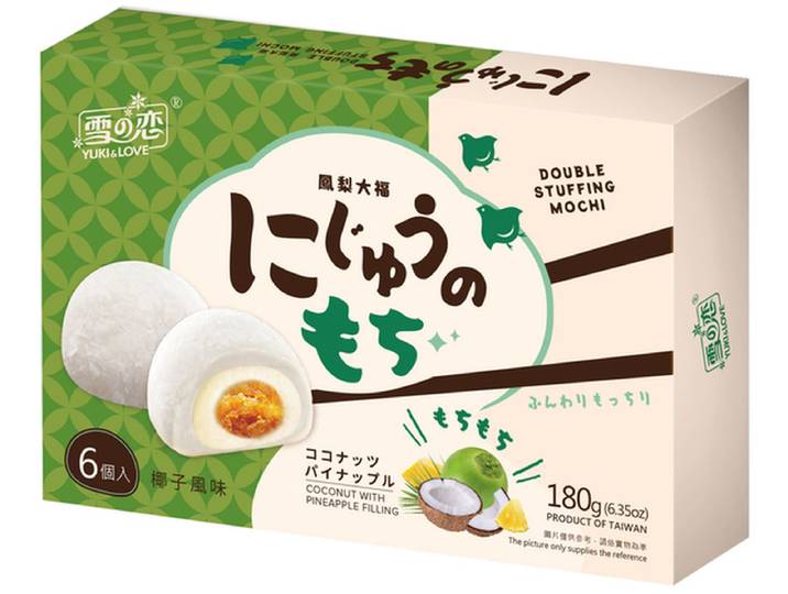 YUKI &amp; LOVE Mochi met ananas- en kokosnootsmaak 180 g