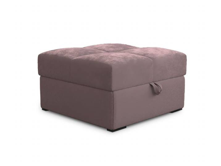 Modernes und stilvolles MIZA-Pouffe, ein extra bequemer Platz in Ihrem Wohnzimmer, trendiger Stoff in Puderrosa