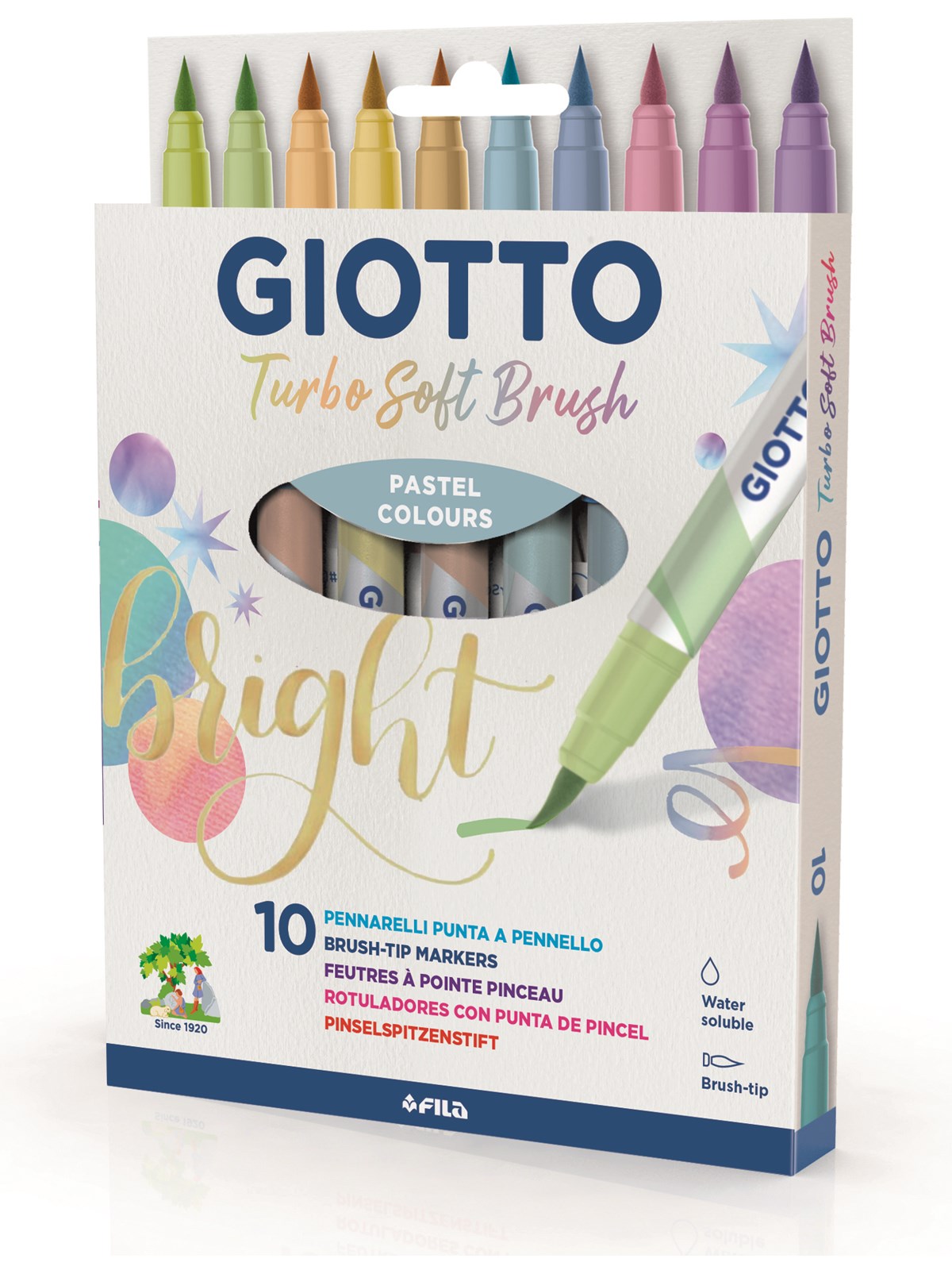 Giotto Turbo Soft Brush Pastel Colours 10 pcs BL