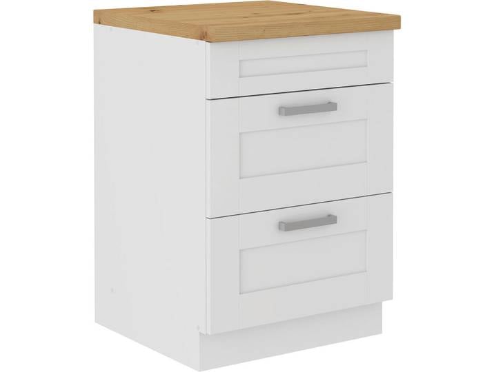 Mid.you Küchenunterschrank, Weiß, 2 Schublade(n) Schubladen, 60x86x60 cm, Küchen, Küchenmöbel, Küchenschränke, Küchenunterschränke