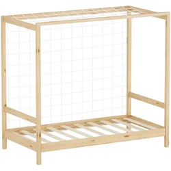 KINDERBETT Fußballtor 80x160 cm Natur