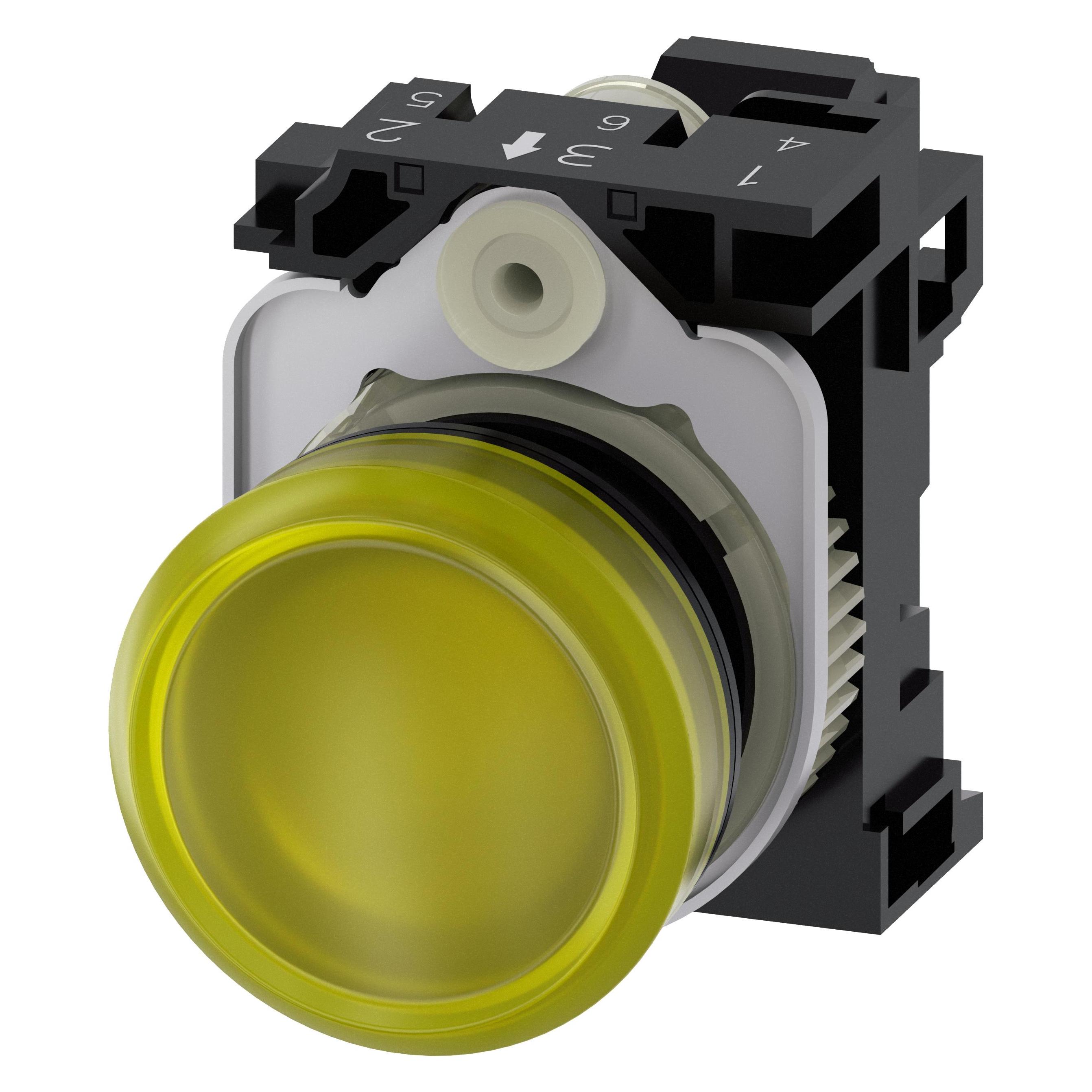 Siemens Leuchtmelder gelb Linse glatt 3SU1102-6AA (3SU11026AA303AA0)