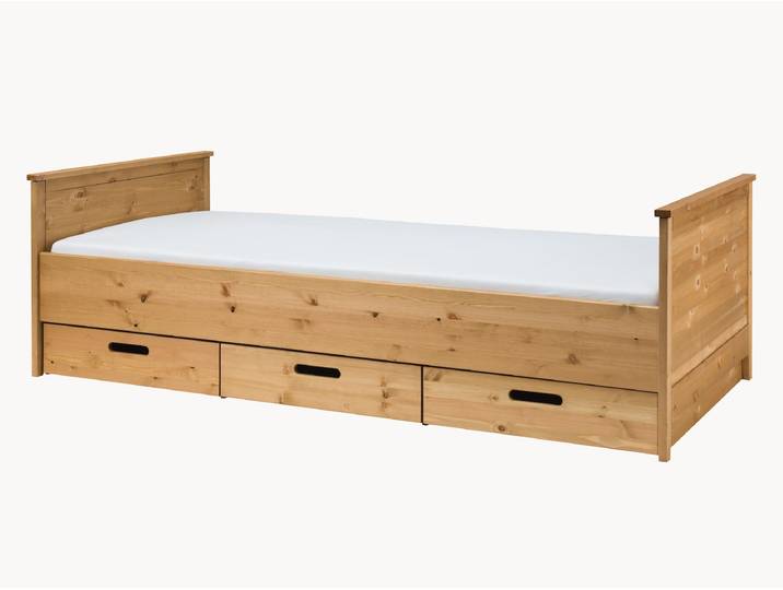 Einzelbett Lucena - Kiefer gelaugt/geölt - 90x200 cm