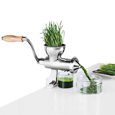 Manuelle Weizengrasentsafter-Presse, schnell, einfach und sauber, Orangenpresse, Zitruspresse, Fruchtpresse, Zitronenpresse, Edelstahl, robust, für Orangen, Zitronen, Weizengras, Gemüse und Obst