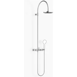 Dornbracht TARA Showerpipe mit Brausebatterie ohne Handbrause, flowReduce, 26632892-93, Farbe: Chrom gebürstet