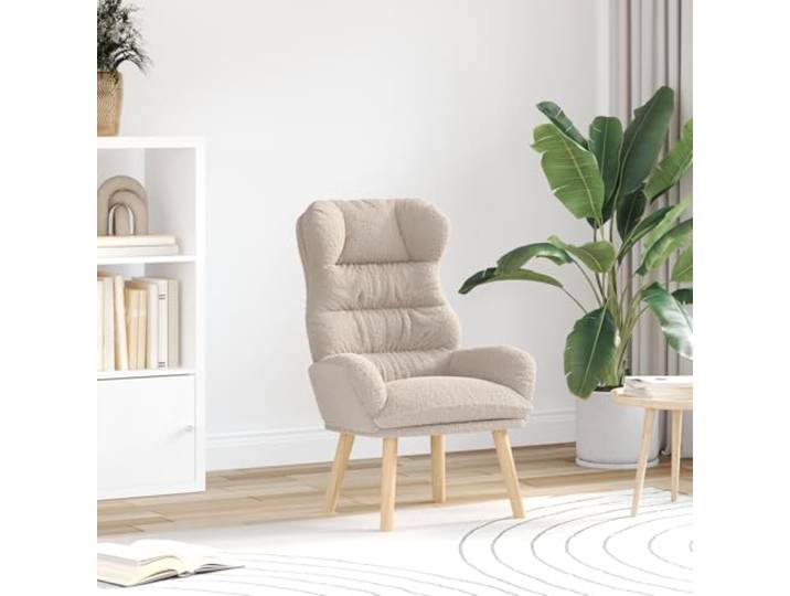 HEFZGDB Relaxsessel Hellgrau Wollähnlicher Stoff mit Abnehmbarem Kissen Gepolsterte Armlehnen und Platzsparendes Design für Lounge und Arbeitszimmer
