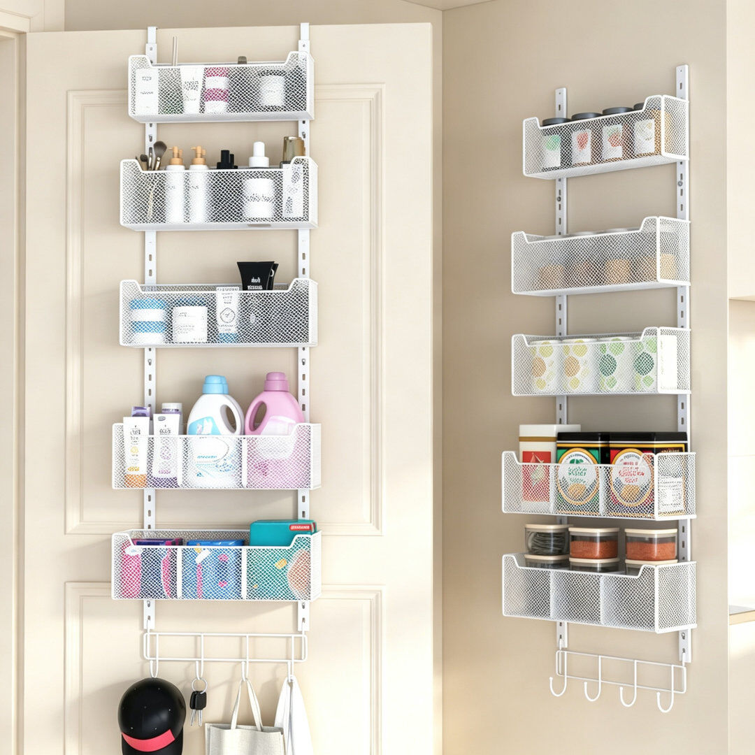 Rebrilliant Metal Hanging Organiser Black 128cm H X 33cm W X 11.5cm D