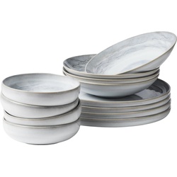 Gipfelstück Tafelservice 12-tlg. TIEFER SEE - B/H/T ca. 39.00x36.00x37.00