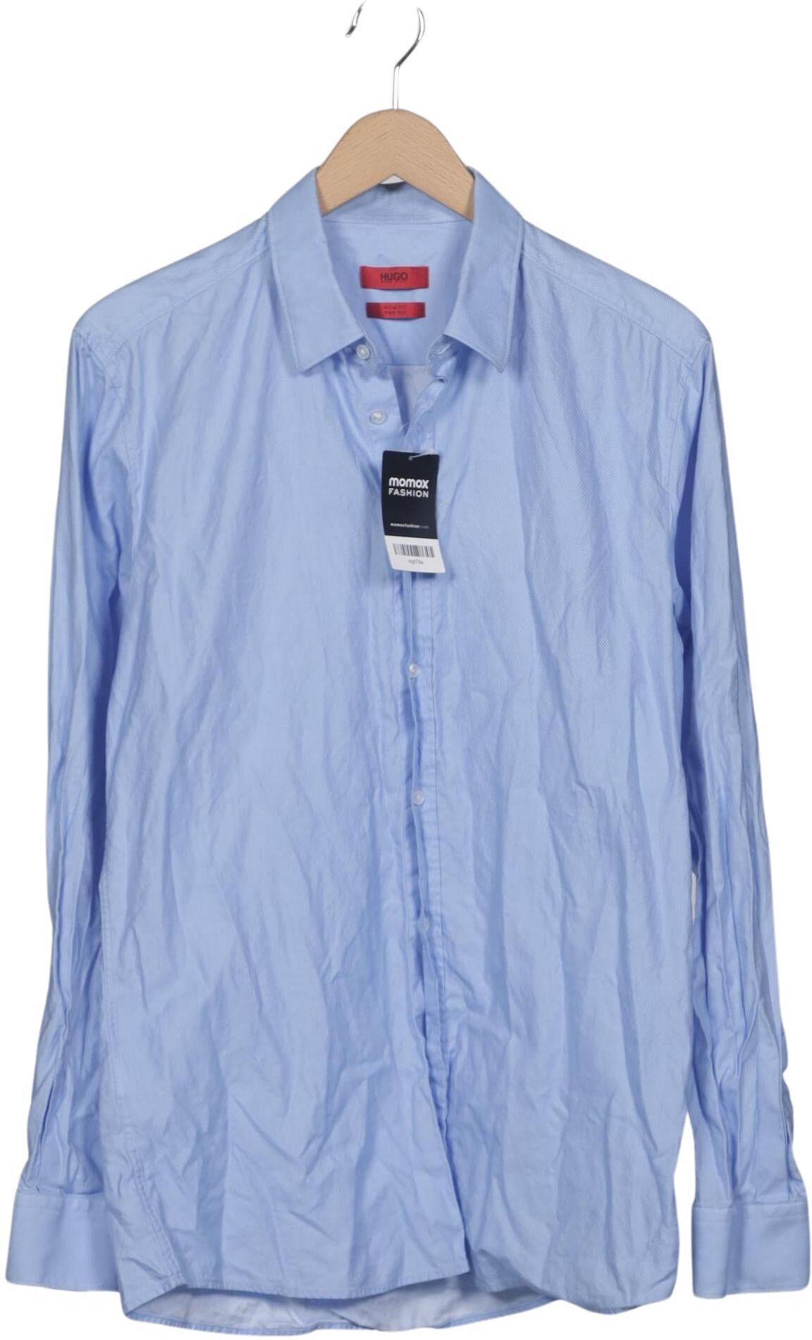 Hugo by Hugo Boss Herren Hemd, Hellblau, Gr. L, Baumwolle - Second Hand