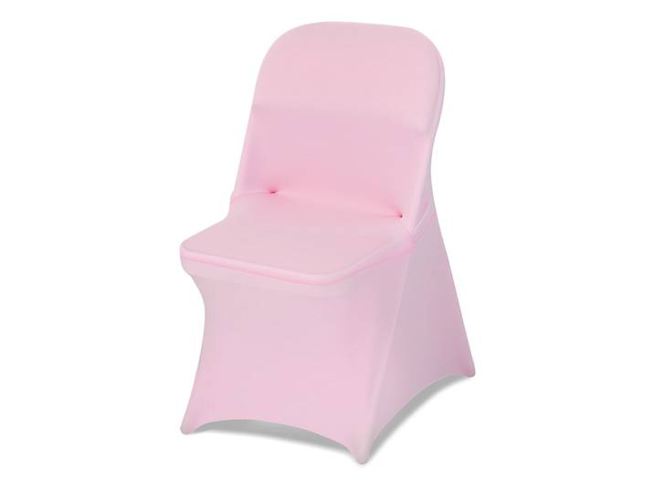 SucceBuy 50 pièces housses de chaise rose Polyester Spandex housse de chaise housses extensibles housses de chaise à avant plat pour la fête de mariage