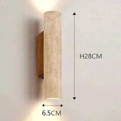 Uplift Picks Aurelia Natural Travertine Wall Sconce 28 Cm neutral White 4000k