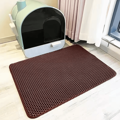 Inspire Curations CleanGuard Double Layer Waterproof Cat Litter Mat coffe 30x30cm
