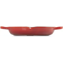 Le Creuset Grillpfanne Signature Ø 26cm, rund, Pfanne + Kochtopf, Orange, Rot