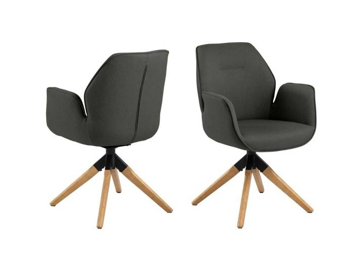 AC Design Furniture Stuhl AC Design Dunkelgrau Textil - Stuhl