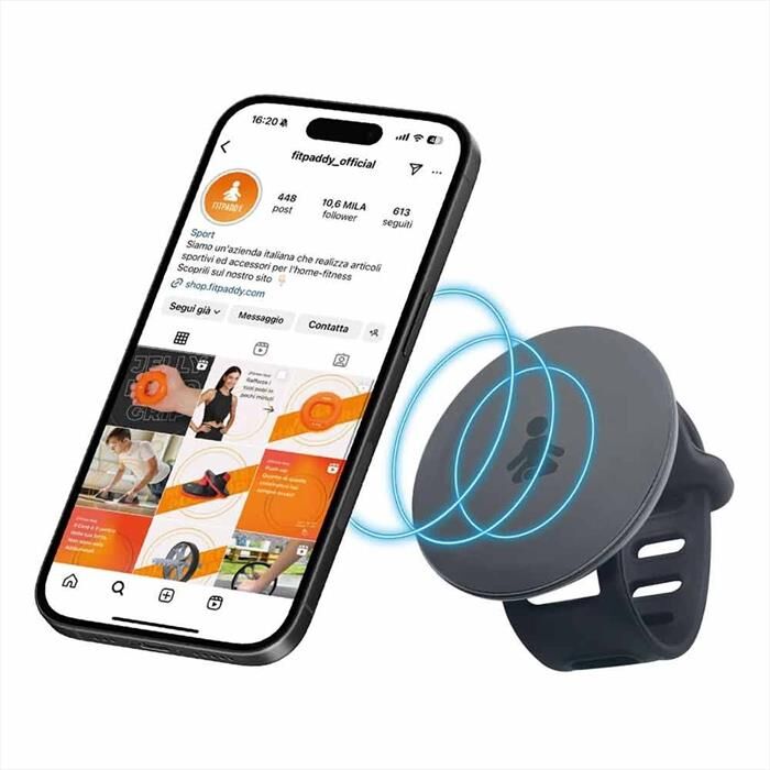 FITPADDY Supporto Smartphone Magnetico Da Palestra-nero