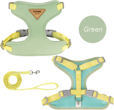 Inspire Curations ComfortFit Adjustable Cat Harness & Leash Set green xs suit 2 3kg