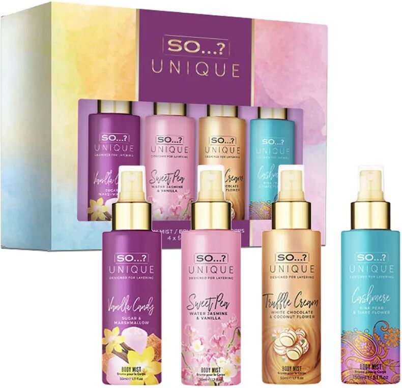 SO...? - Unique Body Mist Set, 4 x 50  ml