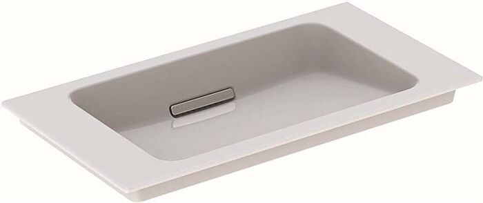 Geberit One Möbel-Waschtisch 500391012 75x13x40cm, ohne Hahnloch, weiß Keratect/chrom gebürstet