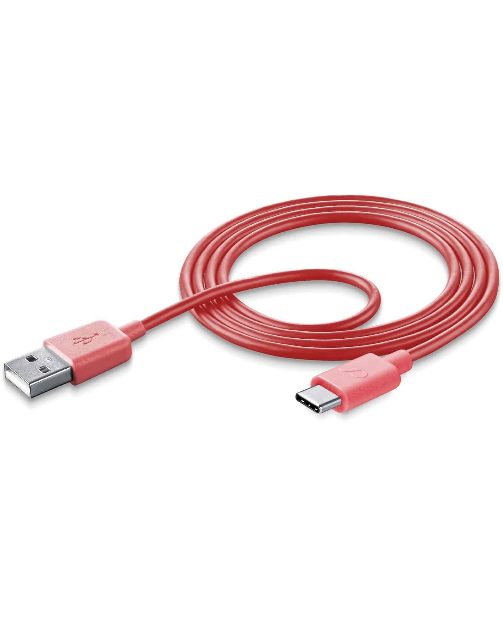 Cellular Line Stylecolor Cable USB A auf 1 m (Pink) USBDATATYCSMARTP