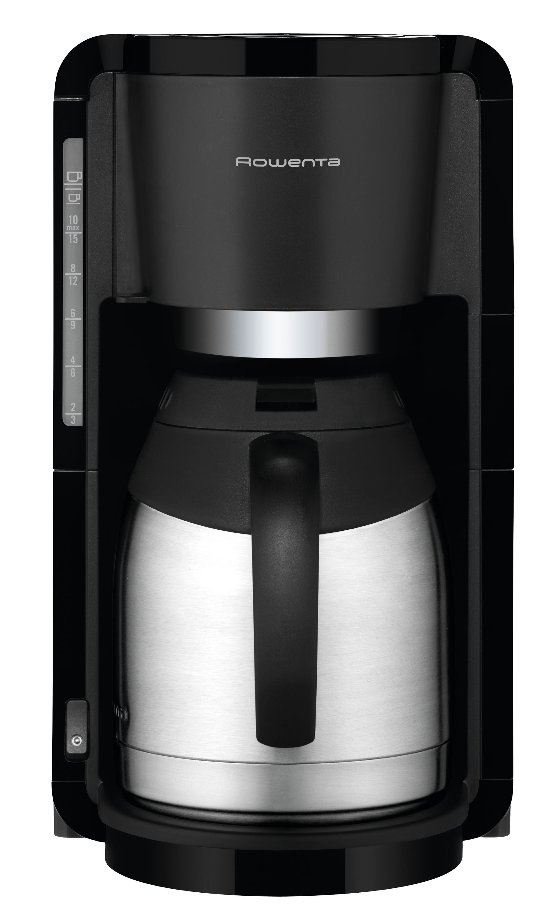Rowenta CT3818 Milano Thermo 15 Tassen Thermo Filterkaffeemaschine (Schwarz, Silber) CT381810