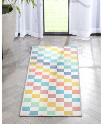 Well Woven Apollo Square Modern Geometric Flat-Weave Area Rug