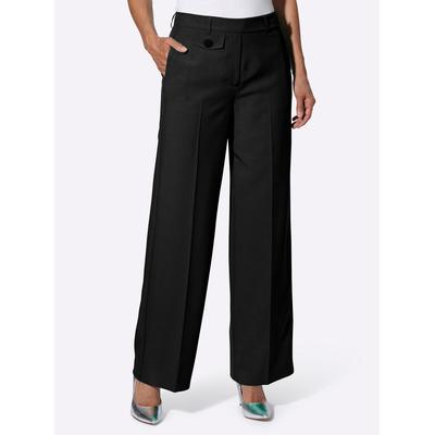 Webhose CLASSIC BASICS, Damen, Gr. 48, Normalgrößen, schwarz, 100% Polyester, unifarben, Hosen