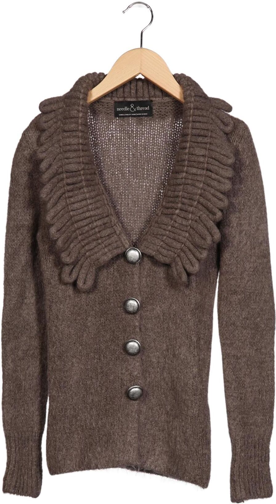 needle & thread Damen Strickjacke, Braun, Gr. XS, kein / Etikett - Second Hand